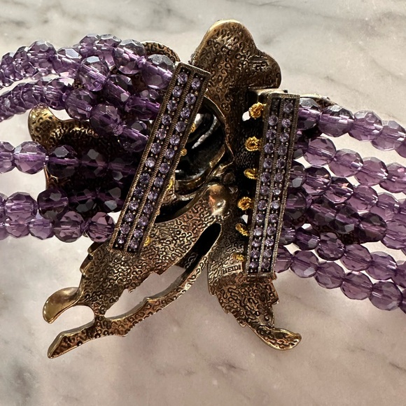 Heidi Daus Elegant Purple Rose Necklace - Picture 8 of 12